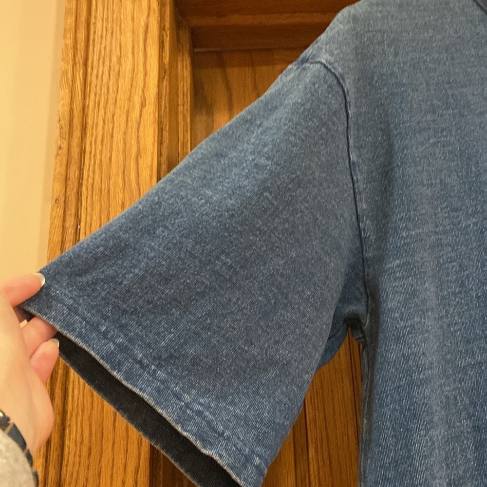 GAP Blue Short-Sleeve Knit T-Shirt Dress - Picture 3 of 8